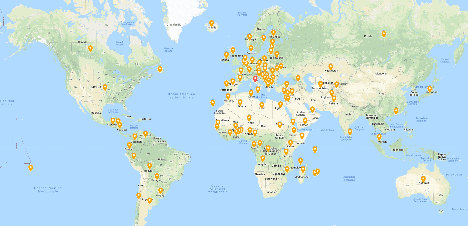 Nous avons clients dans 100 Pays dans le monde